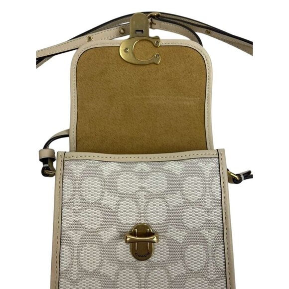 Coach Restored Tall Studio Crossbody Women's Shoulder Bag CA191 Brass/Chalk Ivo - Picture 10 of 16